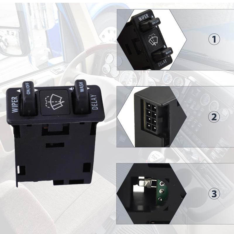 0623096002 For Freightliner Columbia 112 120 Coronado 122 132 2000-2017 Car Wiper Control Switch Regulator Button