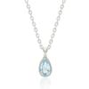 Silver925 Simple Dew Blue Necklace
