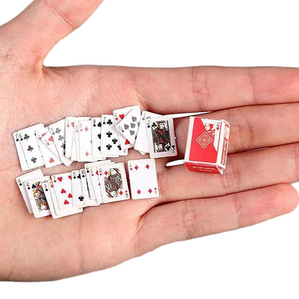 Portable Mini Playing Cards Poker Chips Clear Playing Card For Family Game Party Spoof Fun Prank Props House Study Pub Accessory