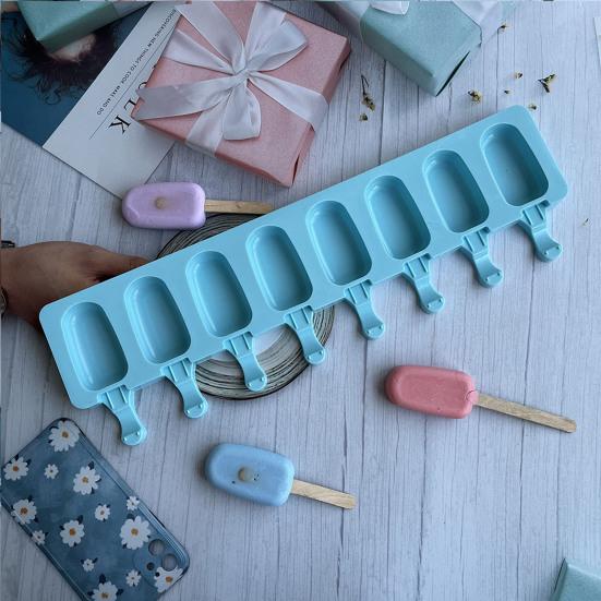Практичный пищевой класс DIY силикагель 8-полый легкосъемная форма для мороженого Товары для дома Форма для мороженого