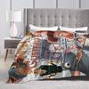 Cute Ratatouille  Flannel Blanket Spring  Warm Soft Throw Blanket for Boy Girl Living Room Aesthetic Bedspread Sofa Bed Cover