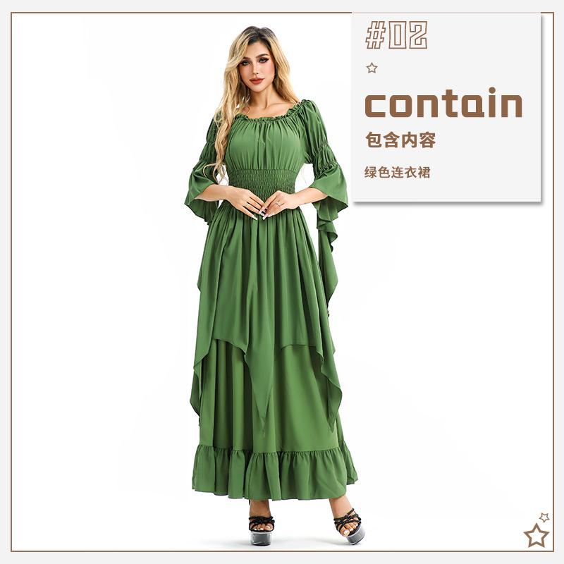 Суд Винтажное Средневековое Ренессансное Платье Платье для Выступлений Платье для Октоберфеста Бальное Платье