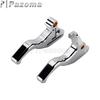 Chrome/Black CNC Aluminum Edge Cut Hand Control Lever Kit Brake Clutch Levers 2 Finger 5.3" for Softail Breakout
