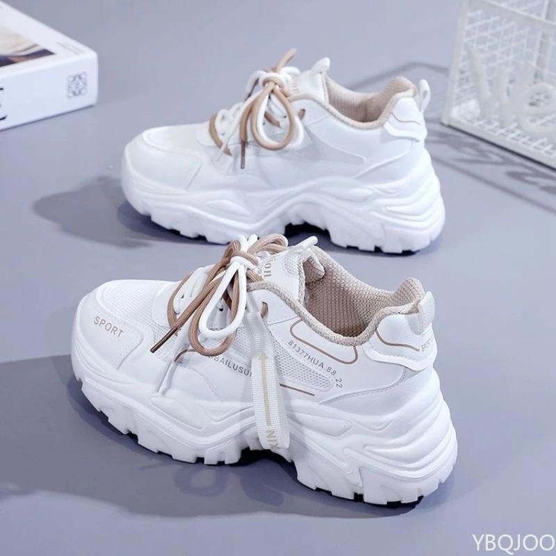 Fashion New Versatile Women's Shoes Thick Soled Non Slip Sneakers Fashion Casual Comfortable Shoe Light Breathable Ladies Shoes Mujer