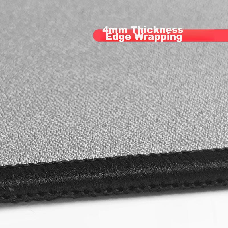 LESAILES High-Density Fiber Fine Surface Professional Gaming Mouse Pad, Medium Size with Locked Edges, Computer Desk Pad, Light Gray, 300*250*4mm