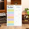 Magnetic Weekly Meal Planner Notebook Wall-Mounted Meal Planning Pad Grocery List Notepad Double Helix Tear-Off Shopping List Kitchen Organizer