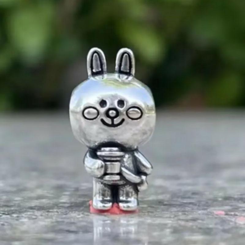 Покрытый медью кубический цирконий Herocross мультяшный кролик шарм семья мать бусины стопор подходит для оригинального европейского браслета ювелирные изделия