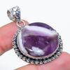 Chevron Amethyst Gemstone 925 Sterling Silver Jewelry Pendant 1.89" SU-10735
