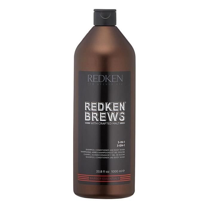 Redken Brews Shampooing 3-En-1 1000 Ml