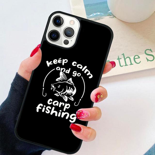 Carp Fishing Quotes coque Phone Case for iPhone 17 Air 16 Coque 15 14 12 13 PLUS 11 PRO MAX Cover Funda
