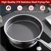 Сковорода с антипригарным покрытием 26/28 см, нержавеющая сталь 316, сотовая сковорода с ручкой, безопасная для использования в духовке, сковороды для шеф-повара
