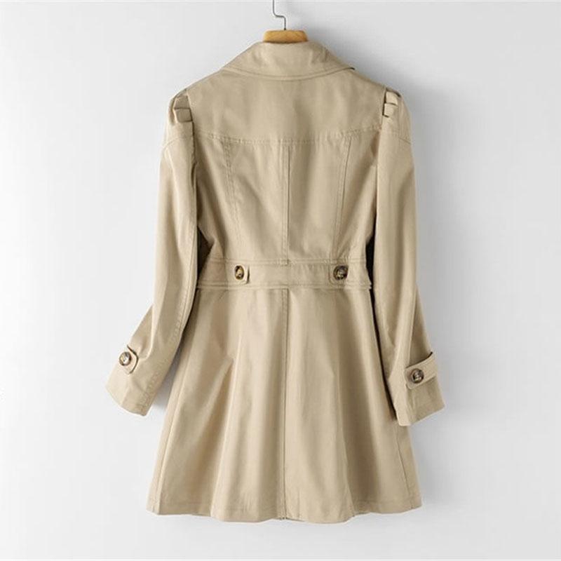 Spring Autumn Trench Coat Woman 2022 New Korean Single-breasted Mid-Long Women Trench Coat Overcoat 5XL Khaki Windbreaker Female