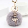 Key Ring Ballet Angel Girl keychain Little Angel Car keychain Fake Fur Key Chain Fur Ball Keyring