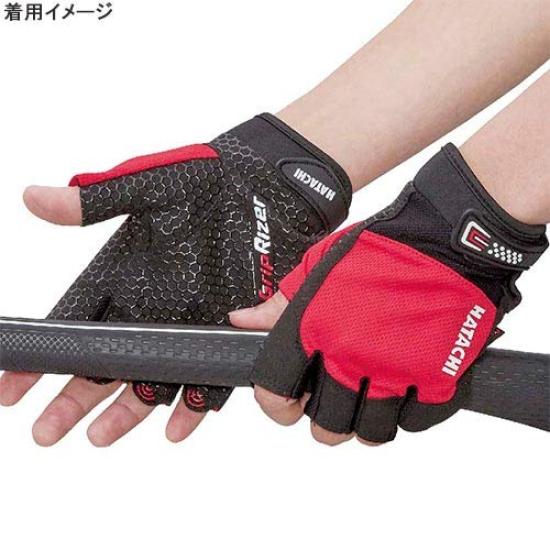 HATACHI Ground Golf Power Finger BH8013 Gloves, Red, Small,