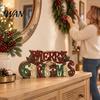 Rustic Festive Decor Wooden Merry Christmas Sign, 2D Flat Farmhouse Freestanding Table Centerpiece, Sign Tiered Tray Decoration for Mantel,