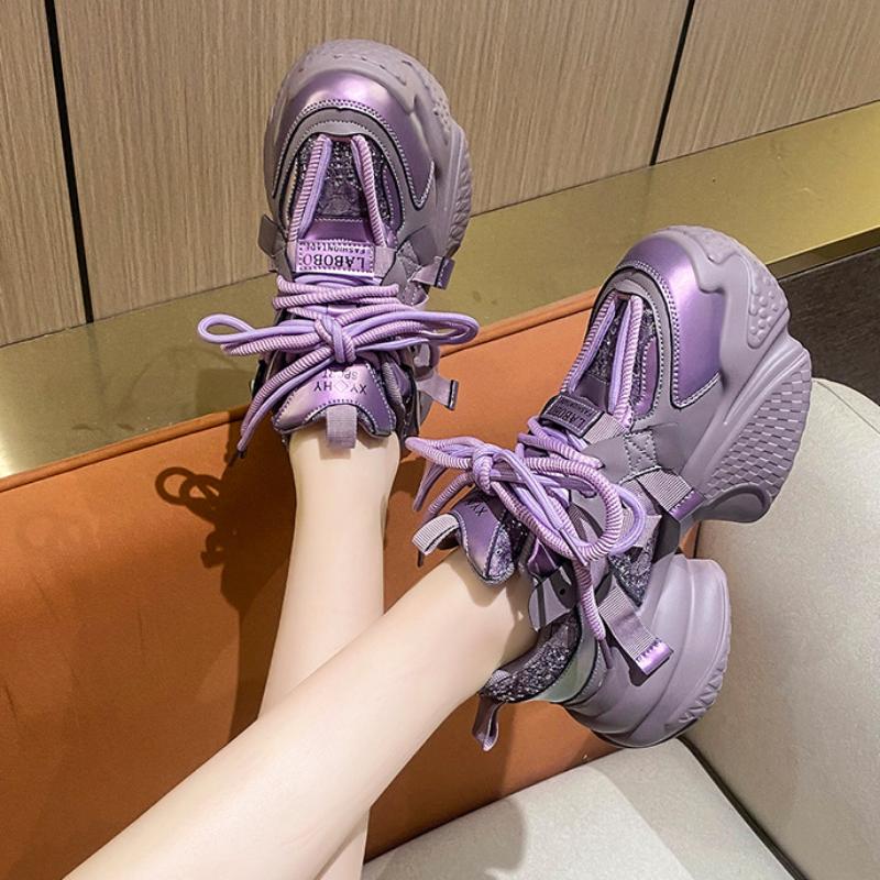 Женские осенне-зимние кроссовки на мягкой подошве в стиле «папины кроссовки», легкие, на толстой подошве, увеличивающие рост, повседневные спортивные кроссовки