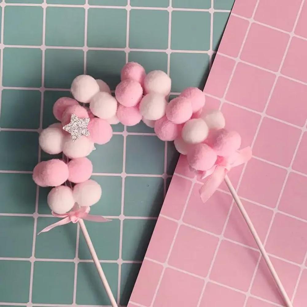 1 шт. Золотая бусина арка меховой шар подвеска мягкий помпон облако праздничные принадлежности выпечка вставка открытка сделай сам торт