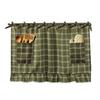Pastoral Style Farmhouse Oven Cover Checkered Stove Cover Skirt Handmade Hidden Curtain  Dishwasher