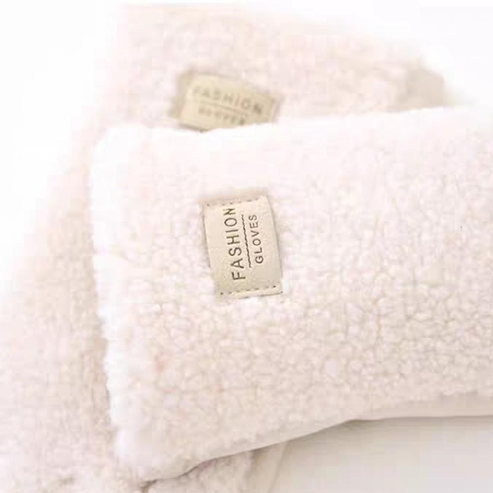 Windproof Keep Warm Gloves Imitation Fleece Mittens New Full Finger Gloves  Outdoor