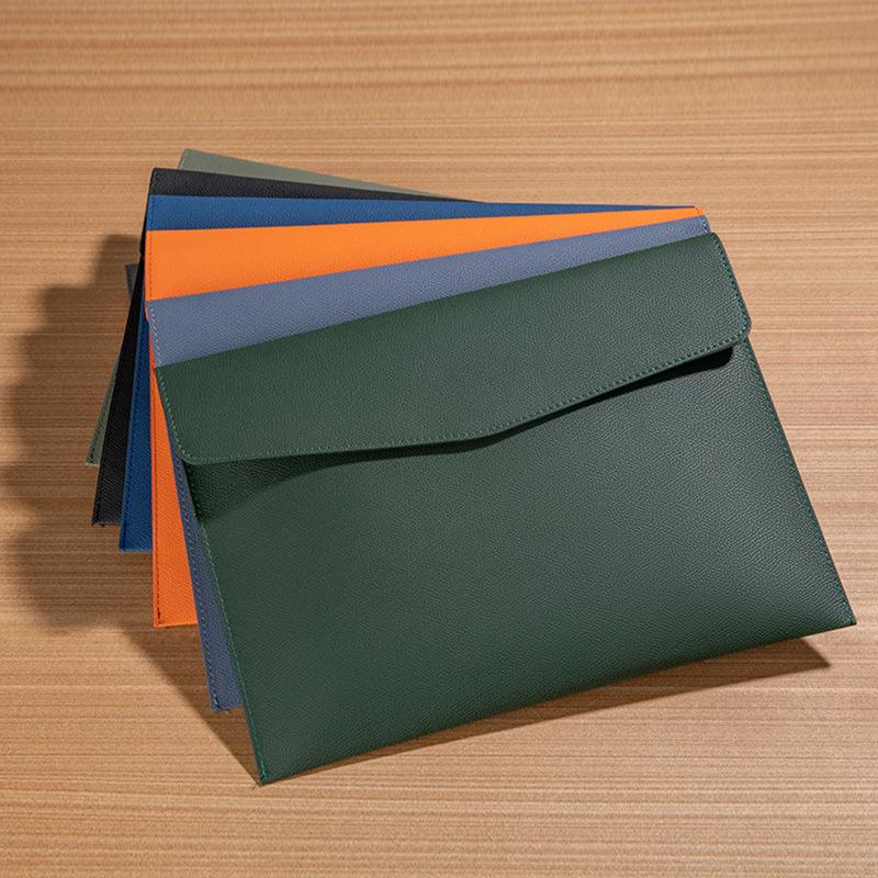 Кожаная сумка-папка формата А4, сумка-папка, кнопка для данных, сумка для хранения деловых документов, портативная и большой вместимости