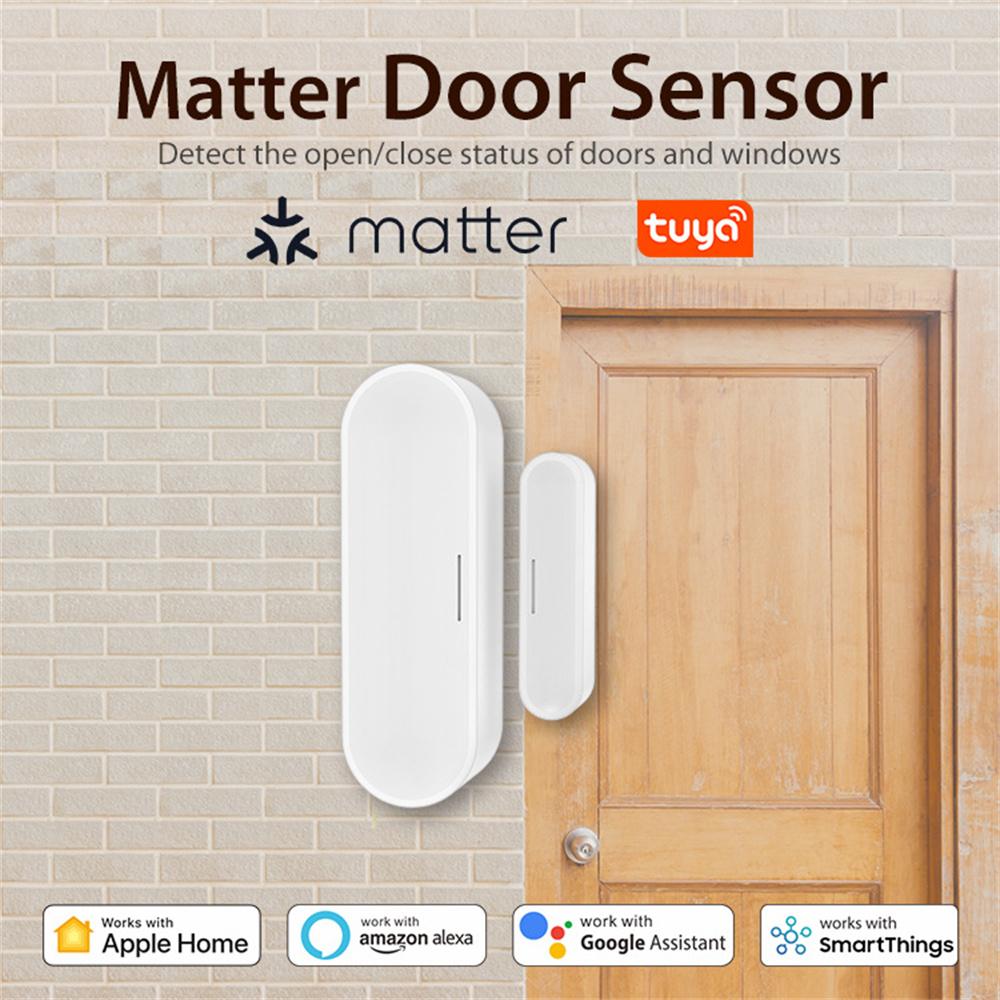 NEO NAS-DS07TM Matter Thread Door Sensor USB Powered Magnetic Smart Home Window Alarm Sensor (without Battery)