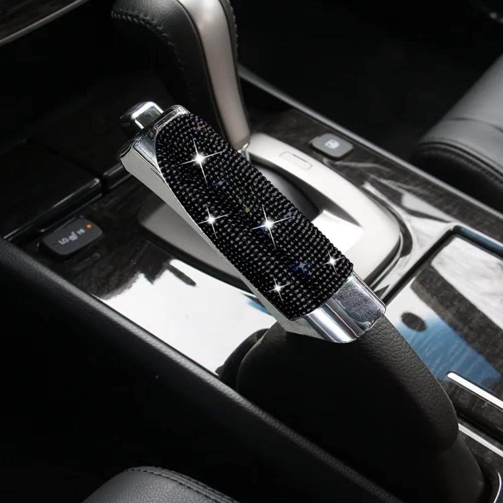 Bling Diamond Car Handbrake Cover Universal Crystal Handbrake Grips Anti-slip Auto Gear Shift Collars Car Interior Accessories