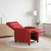 Recliner Chair Red Faux Leather