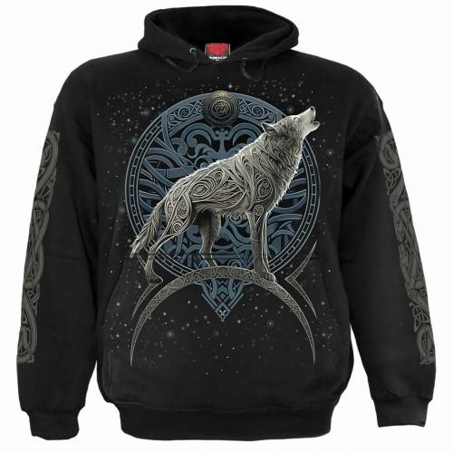 Spiral Direct Unisex Adult Celtic Wolf Back Print Pullover Hoodie