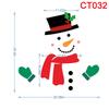 2024 New Christmas Snowman Expression Magnetic Refrigerator Sticker DIY Cartoon Garage Door Waterproof Wall Sticker Decoration