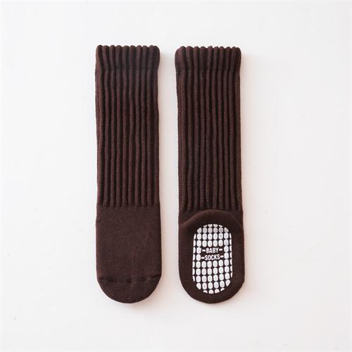 0-4 года Осень Зима Толстые Теплые Гольфы до колена Для Девочек Мальчиков Модные Простые Противоскользящие Носки для пола Детские Аксессуары для одежды