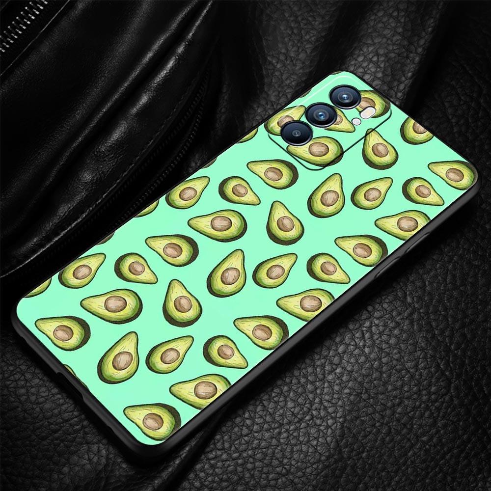 Милый чехол для телефона с авокадо для Oppo A17 A31 A54 A57 A78 A79 A98 Find X5 X6 Reno 6 7 8 10 11 12 13 F Pro 5G Мягкий чехол из ТПУ Funda Сумка