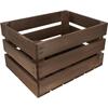 Caisse En Bois Marron - Creative Deco - 40 X 30 X 23 Cm - Rangement Bois - Vintage - Cagette En Bois