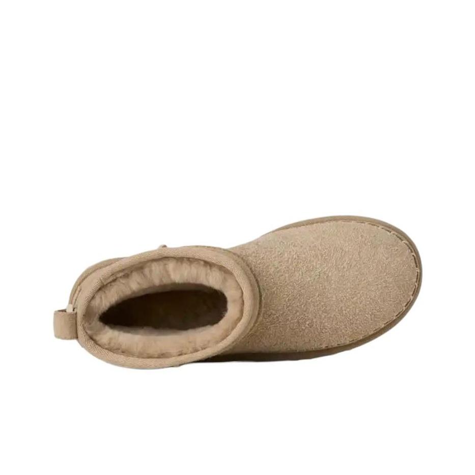 UGG Classic Ultra Mini Biarritz Durable Fashionable Comfortable Ankle Snow Boots Women Boots Khaki 1171538-MDSD