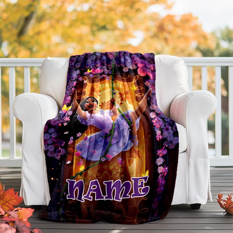 Customizable Princess Throw Blanket – Personalized Name, All-Season Cozy Snug Blanket, Machine Washable, Personalized Blanket