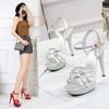 Word Sandals Women 2025 New Summer Fashion 13CM Joker Online Celebrity Sexy High Heels Stilettos
