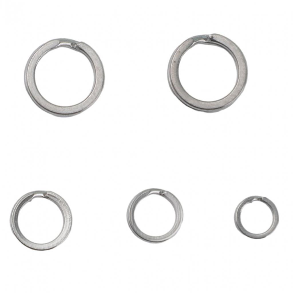 Разъемные кольца из нержавеющей стали для рыбалки на открытом воздухе с двойной петлей, серебряные приманки