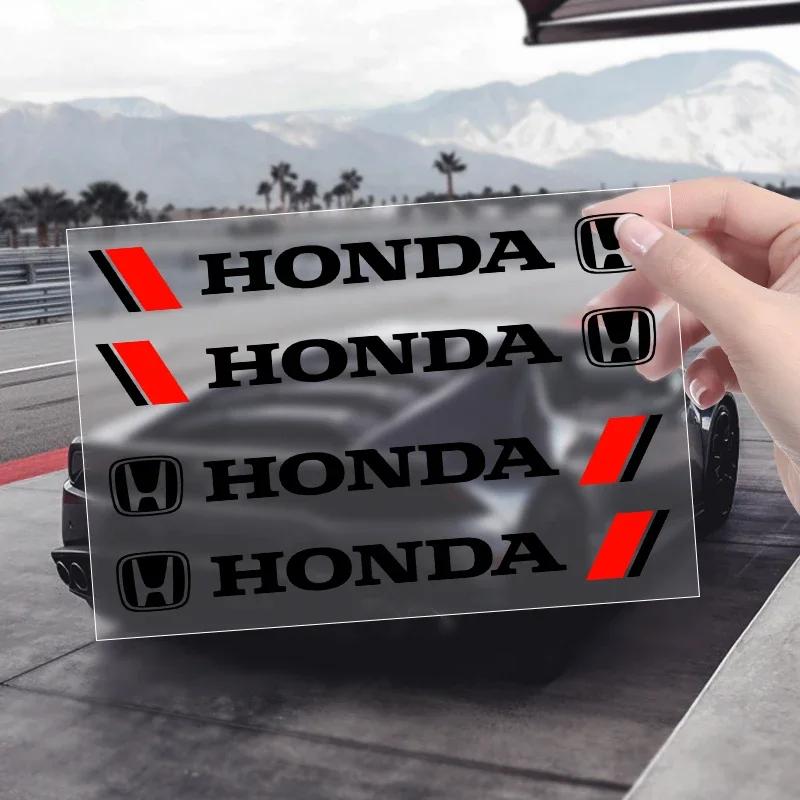 4Pcs Auto Decoration Car Door Handle Logo Stickers Rearview Mirror Decals For Honda civic accord cr-v fit crosstour Accessories FL3