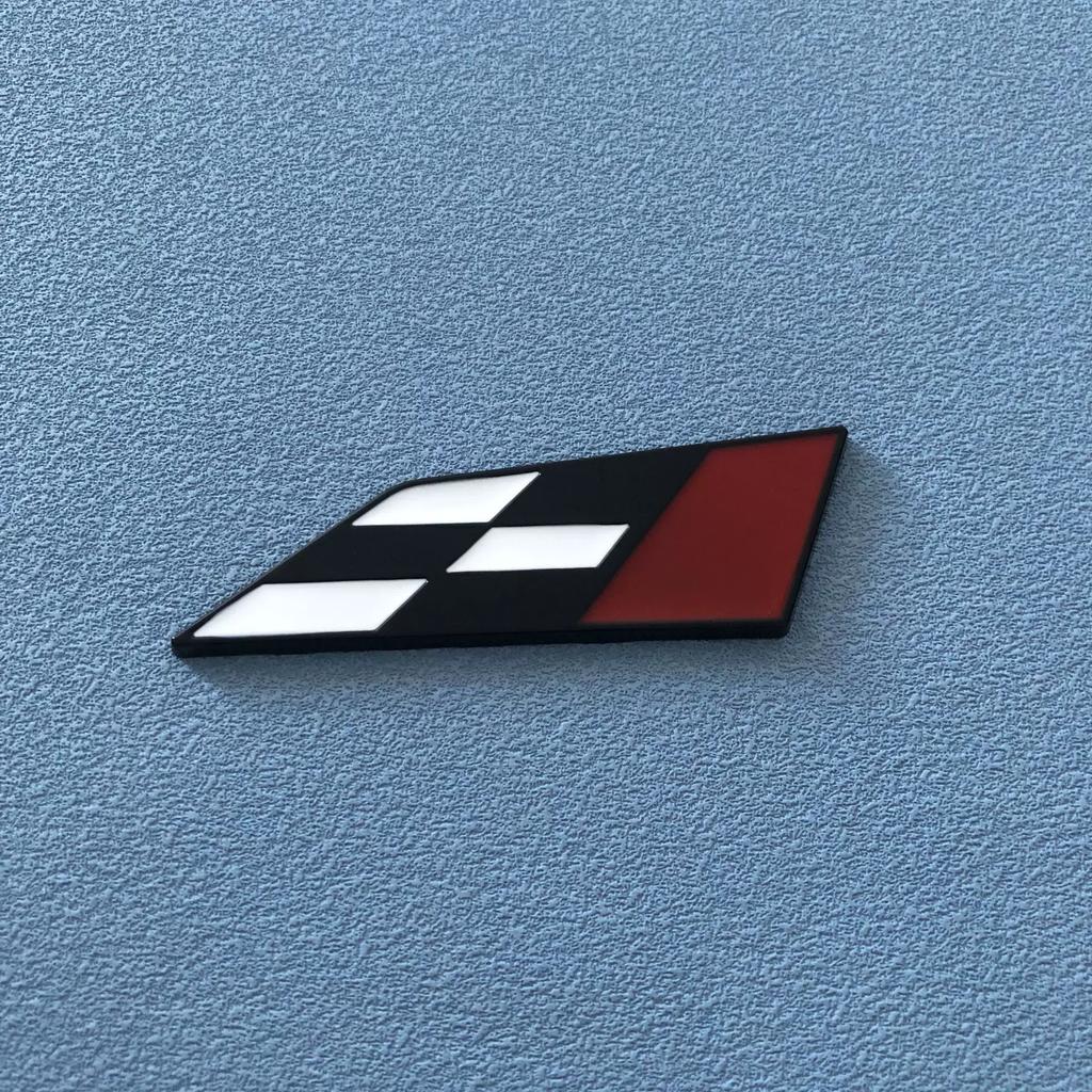Racing flag labeling is suitable for car labeling, black and white grid 300 modified metal car labeling tail label