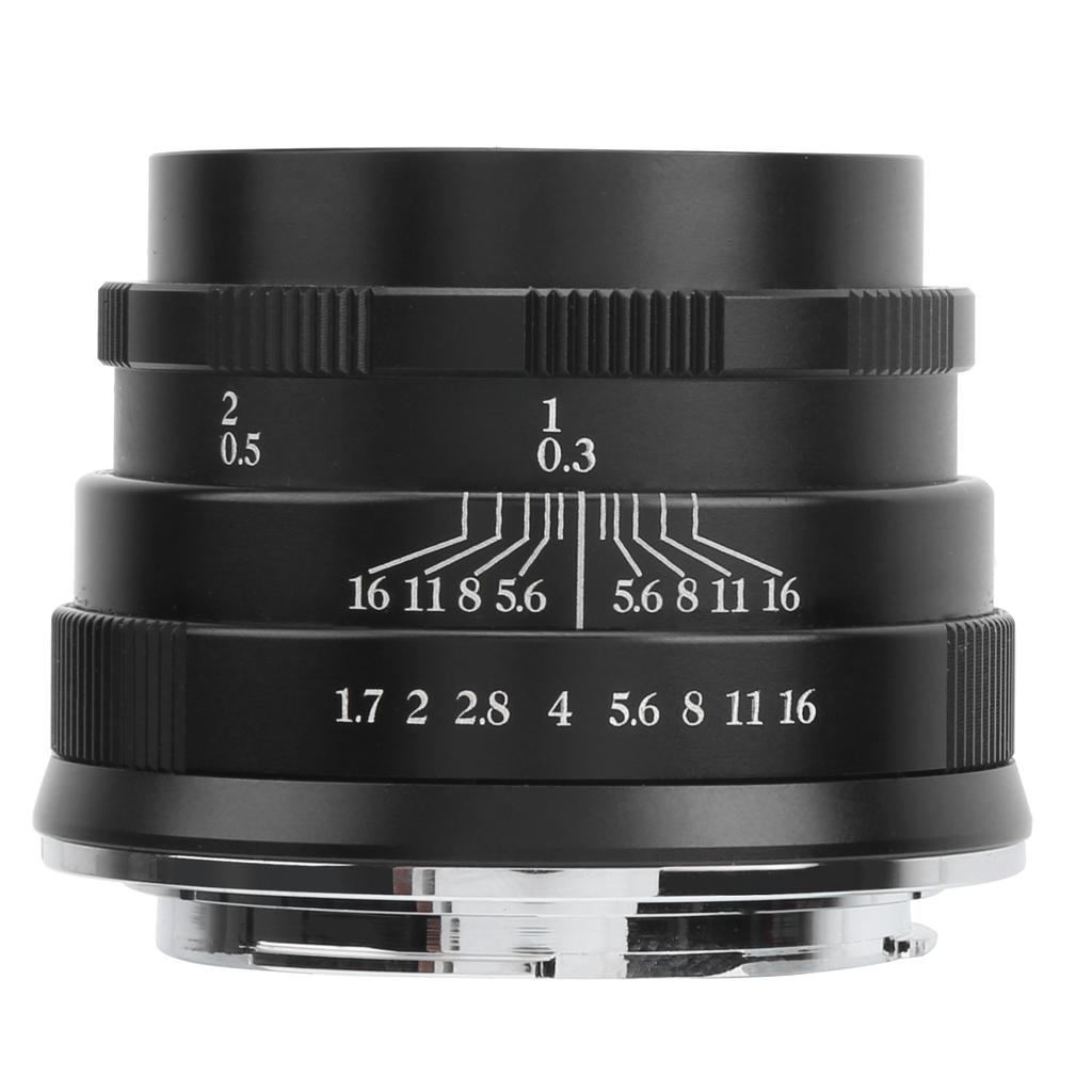 NEWYI 35mm F1.7 Large Aperture Portrait Fixed Focus Manual Lens for Canon M3M5M6M6 IIblack