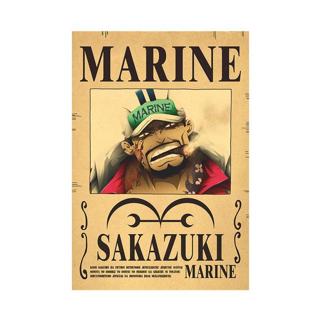 Новое аниме One Piece Луффи 3 миллиарда разыскиваемых плакатов Четыре императора Детские фигурки Старинные настенные украшения Плакат Игрушки