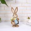 Пасхальный кролик орнамент реалистичный домашний декор рогоз трава пасхальная вечеринка настольный кролик декор пасхальные сувениры