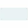 VidaXL Kitchen Backsplash White 90x40 Cm Tempered Glass 249457