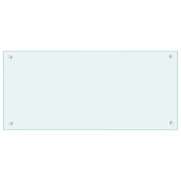 VidaXL Kitchen Backsplash White 90x40 Cm Tempered Glass 249457