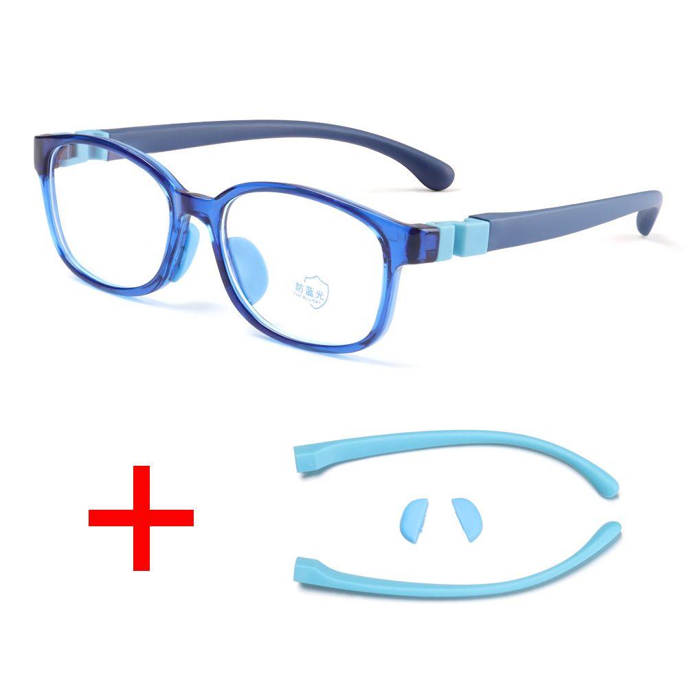 Blocking Reflective Soft Frame Goggle Silicone TR Eyewear Anti-blue Light Glasses Kids Eyeglasses