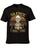Черная футболка с круглым вырезом Silence I Keel You