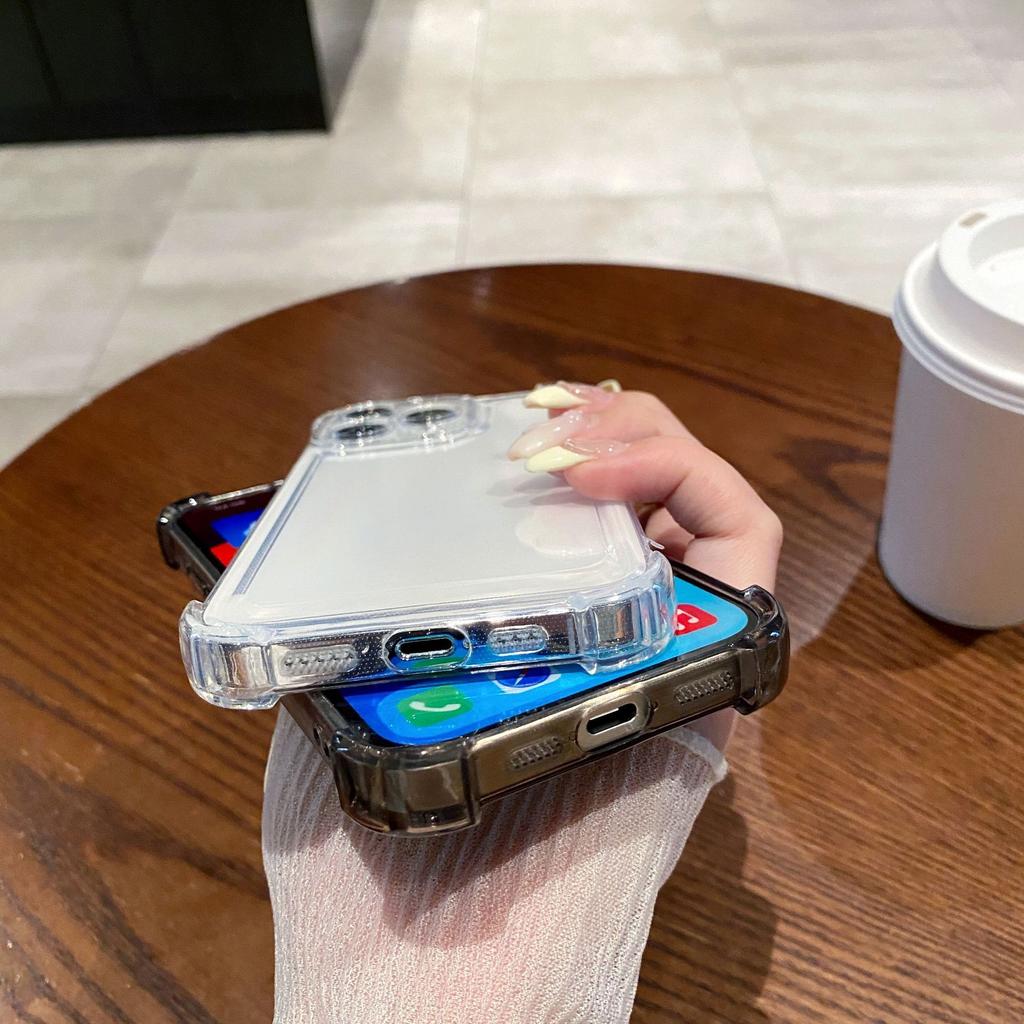 Simple Transparent Tpu Anti Fall Suitable for IPhone16pro Mobile Phone Case Apple 15 Protective Case 14 13 12 Soft Shell