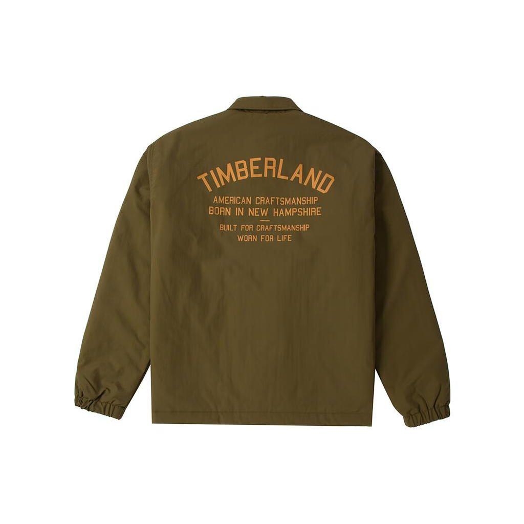Timberland Ветрозащитная дышащая поло с принтом букв, повседневная мужская куртка темно-оливково-зеленого цвета A6JZD-302