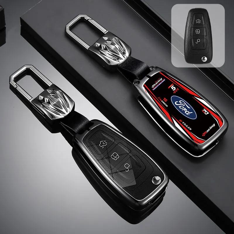 Car Sticker Car Sticker Ford Car Key Case Cover Shell Fob Key Bag For Ford Ranger C-Max S-Max Focus Galaxy Mondeo Transit Tourne