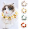 Нагрудник для питомца с кружевной отделкой, подвеской в виде колокольчика, изысканный узор, удобный, моющийся, декоративный, из полиэстера, кот