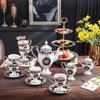 Британский Королевский Костяной Фарфор Набор Кофейных Чашек с Блюдцами, Роскошный Набор Чайных Чашек для Эспрессо, Латте и Послеобеденного Чая
